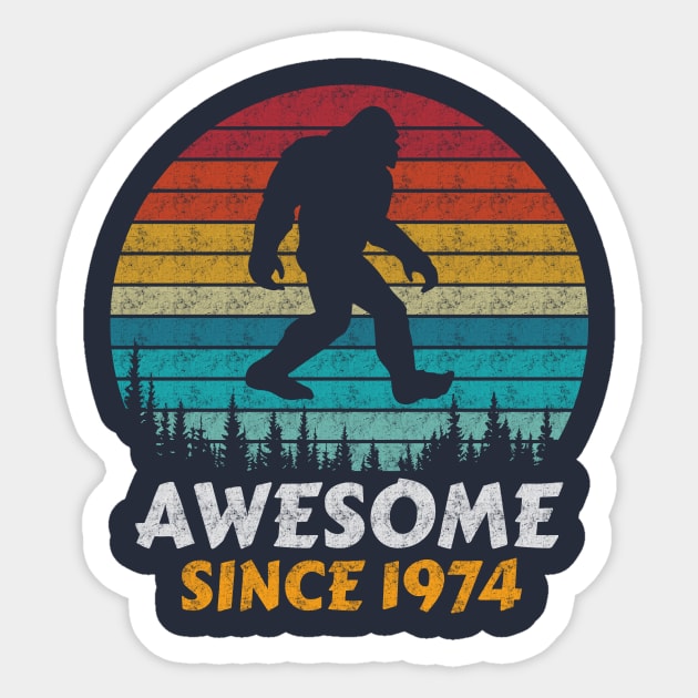 Awesome Since 1974 Sticker by AdultSh*t